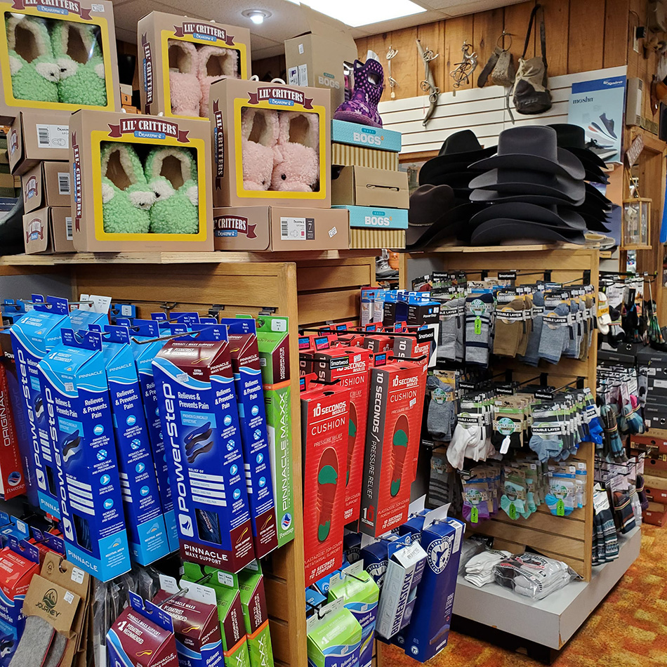 Insoles, Slippers, Socks and Cowboy Hats