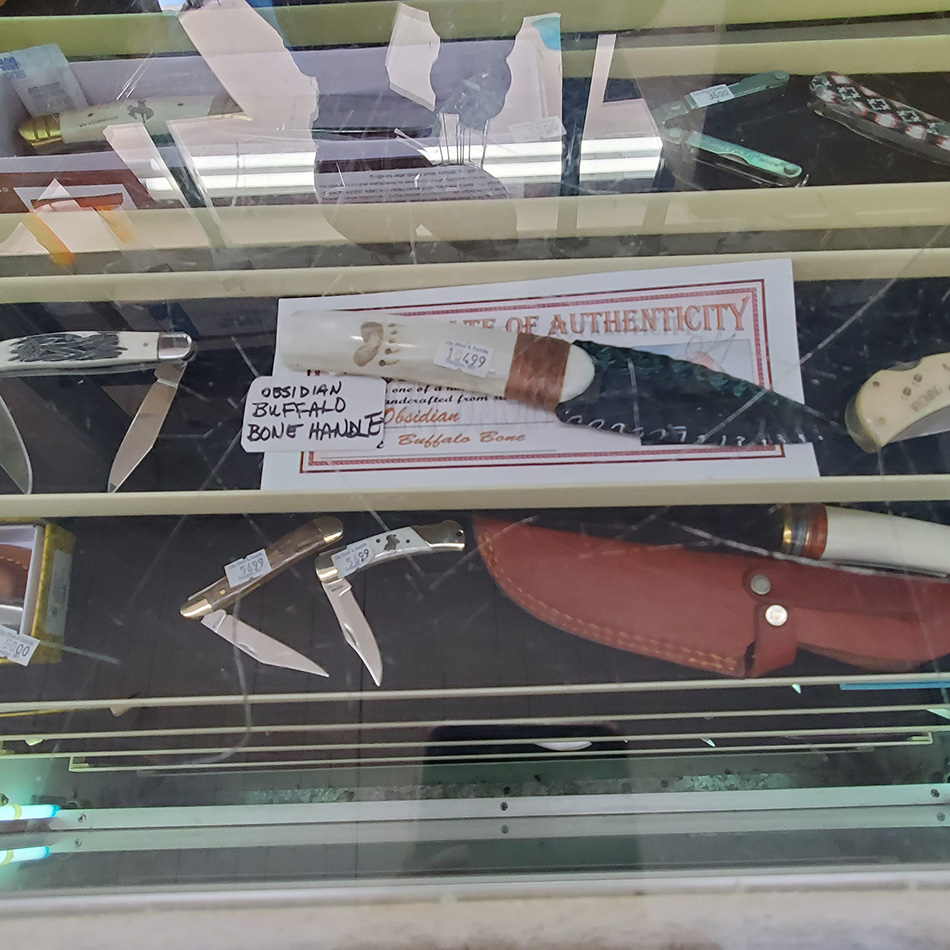 Buffalo bone handle knife